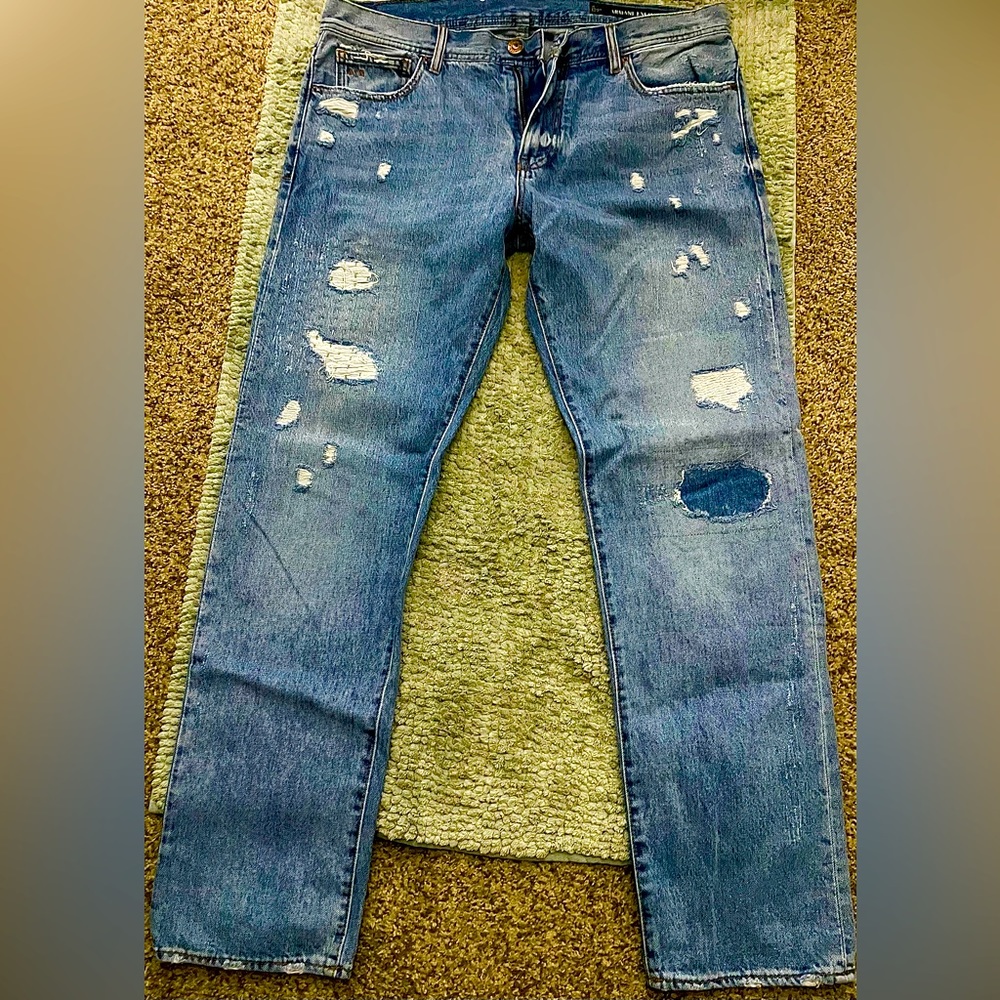 New Armani Exchange straight leg 36x32 blue jeans…